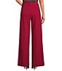 Calvin Klein Scuba Crepe Wide Leg Pants, Color:Cranberry - Image 2