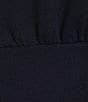 Color:Indigo - Image 3 - Short Sleeve Crew Neck Scuba Crepe Pocketed Jumpsuit