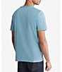 Color:Blue Beam - Image 2 - Short Sleeve Embossed Logo Gaphic T-Shirt