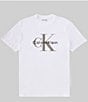 Color:Brilliant White - Image 1 - Short Sleeve Logo Detailed T-Shirt
