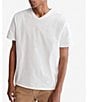 Color:Brilliant White - Image 3 - Short Sleeve Smooth Cotton Solid V-Neck T-Shirt