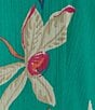 Color:Jungle Multi - Image 3 - Short Sleeve V-Neck Tie Waist Ruffle Hem Floral Dress