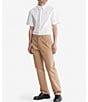 Color:Brilliant White - Image 3 - Short Sleeve Woven Stretch Shirt
