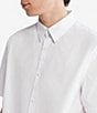 Color:Brilliant White - Image 4 - Short Sleeve Woven Stretch Shirt