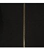 Color:Black - Image 4 - Scuba Crepe Short Tulip Sleeve V-Neck A-Line Midi Dress
