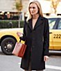 Color:Black - Image 9 - Single Breasted Cashmere Wool Blend Reefer Coat