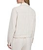 Color:Stony Beige - Image 2 - Single Breasted Notch Lapel Long Sleeve Flap Pocket Jacket