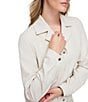Color:Stony Beige - Image 6 - Single Breasted Notch Lapel Long Sleeve Flap Pocket Jacket