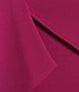Color:Mulberry - Image 3 - Sleeveless Asymmetrical Neck Tie Shoulder Scuba Crepe Dress