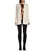 Color:Soft White - Image 4 - Solid Knit V-Neck Long Sleeve Button Front Cardigan