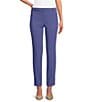 Calvin Klein Solid Lux Flat Front Slim Leg Pants,Specials : American Fashion Style Bags On Sale