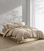 Color:Camel Brown - Image 2 - Solid Washed Cotton Percale Duvet Cover Mini Set