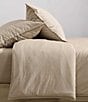 Color:Camel Brown - Image 4 - Solid Washed Cotton Percale Duvet Cover Mini Set
