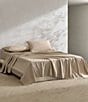 Color:Camel Brown - Image 2 - Solid Washed Cotton Percale Sheet Set