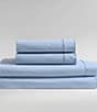 Calvin Klein Solid Washed Cotton Percale Sheet Set, Color:Chambray Blue - Image 2
