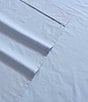 Calvin Klein Solid Washed Cotton Percale Sheet Set, Color:Chambray Blue - Image 3