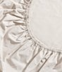 Calvin Klein Solid Washed Cotton Percale Sheet Set, Color:Light Beige - Image 5