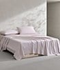 Calvin Klein Solid Washed Cotton Percale Sheet Set, Color:Petal Pink - Image 1