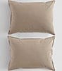 Calvin Klein Solid Washed Percale Comforter Mini Set, Color:Camel Brown - Image 2
