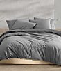 Color:Dark Grey - Image 1 - Solid Washed Percale Comforter Mini Set