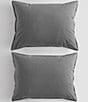 Color:Dark Grey - Image 2 - Solid Washed Percale Comforter Mini Set