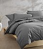 Color:Dark Grey - Image 6 - Solid Washed Percale Comforter Mini Set