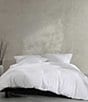 Color:White - Image 1 - Solid Washed Textured Cotton Jacquard Duvet Cover Mini Set