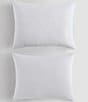 Color:White - Image 2 - Solid Washed Textured Cotton Jacquard Duvet Cover Mini Set