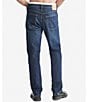 Color:Indigo No 6 - Image 2 - Standard Straight Fit Stretch Denim Jeans