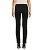 Color:Black - Image 2 - Stretch Twill 4-Pocket Mid Rise Straight Leg Ankle Pants