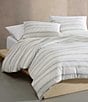 Color:Off White/Slate Blue - Image 6 - Strie Stripe Cotton Yarn Dye Comforter Mini Set