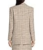 Color:Cream Multi - Image 2 - Tweed Notch Lapel Collared Pocketed One Button Coordinating Blazer