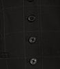 Color:Black/White - Image 4 - V-Neck Button Front Vest