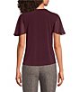 Calvin Klein V-Neck Flutter Sleeve Blouse - Image 2