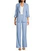 Calvin Klein V-Neck Ruched Shoulder Flutter Sleeve Blouse, Color:Cream - Image 3