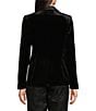 Calvin Klein Velvet 1-Button Peak Lapel Long Sleeve Jacket, Color:Black - Image 3
