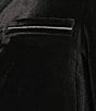 Calvin Klein Velvet Notch Collar One Button Blazer, Color:Black - Image 5