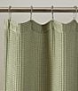 Calvin Klein Waffle Solid Textured Shower Curtain, Color:Sage Green - Image 3