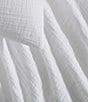 Calvin Klein Washed Textured Cotton Jacquard Mini Comforter Set, Color:White - Image 6