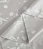 Calvin Klein White Flowers 300-Thread Count Sateen Sheet Set, Color:Flax - Image 3