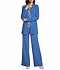 Calvin Klein Whitney Crepe De Chine Wide Leg Pants - Image 3