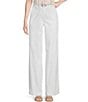Color:White - Image 1 - Wide Leg Belted Pants