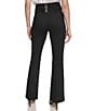 Color:Black - Image 2 - Wide Waistband Flared Leg Pull-On Pants