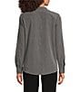 Calvin Klein Woven Collarless Long Sleeve Roll Tab Blouse - Image 2