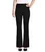 Color:Black/White - Image 1 - Woven High Waisted Windowpane Modern Fit Pants