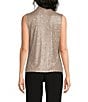 Calvin Klein Woven Sequin V-Neck Sleeveless Pullover Top - Image 6