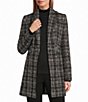 Calvin Klein Woven Tweed Notch Lapel Long Sleeve Blazer - Image 1