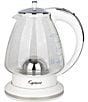 Color:White - Image 1 - H20 Glass Electric Rapid Boil Water Kettle