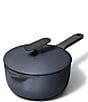 Caraway Enameled Cast Iron Mini Sauce Pan, 1.8 Qt., Color:Dark Navy - Image 1