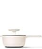 Caraway Enameled Cast Iron Mini Sauce Pan, 1.8 Qt., Color:Cream - Image 2